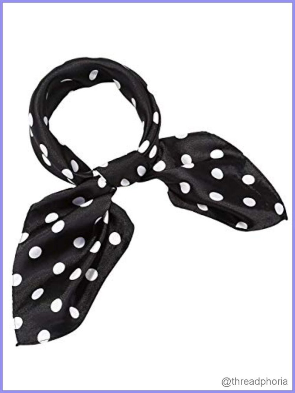 Vintage Silk Feeling Chiffon Square Scarf Hair Tie Neck Scarf
